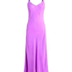 Gwyneth V-neck Slip Dress in Cupro Blend